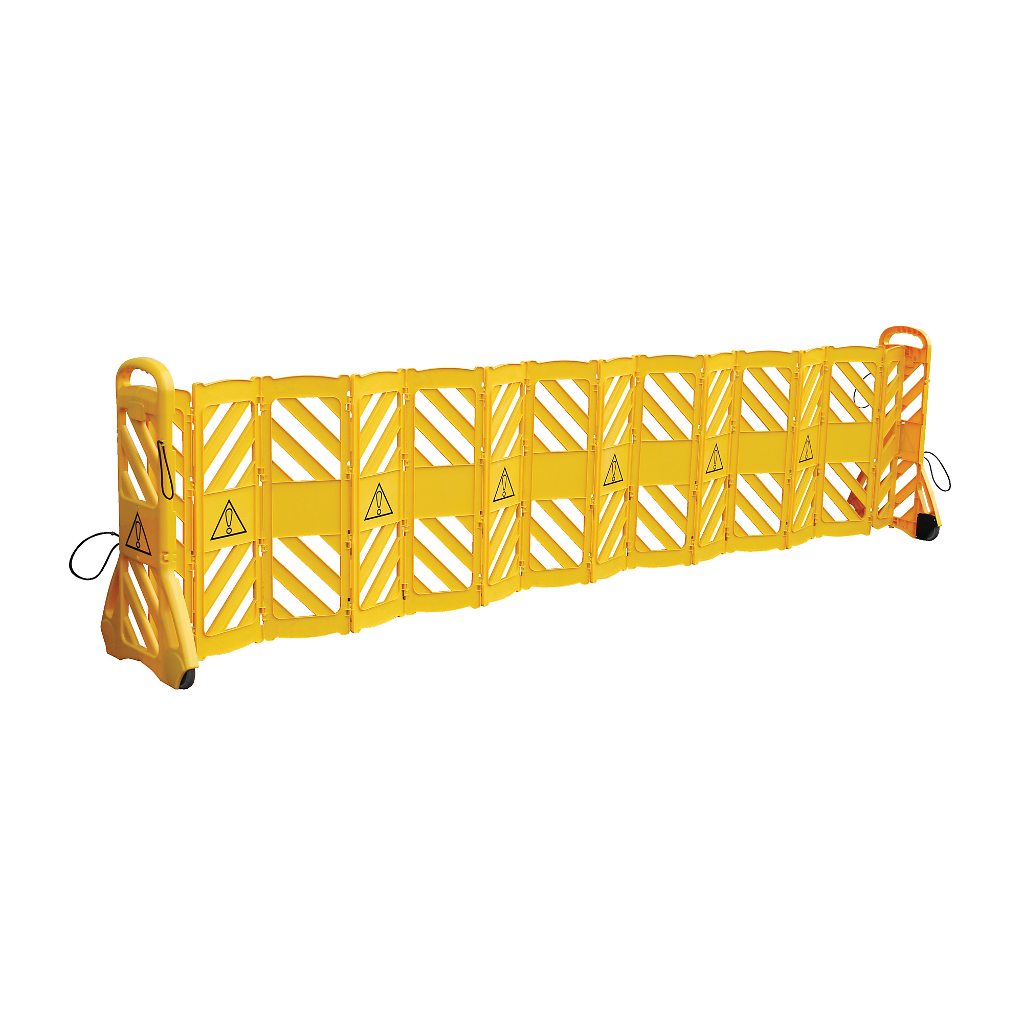 Vestil Plastic Mobile Safety Barrier - 13ft. Width, Yellow, Model# MSB-138